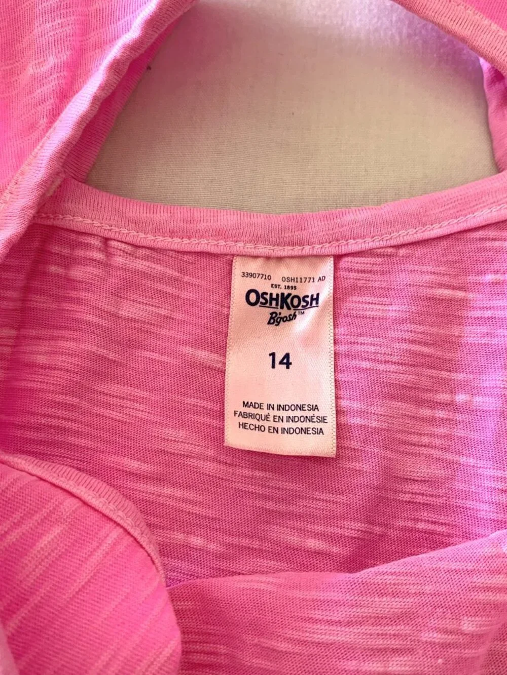 Brand New Oshkosh Girls Set Unicorn Pink Sleeveless Top Full Leggings Size 14
